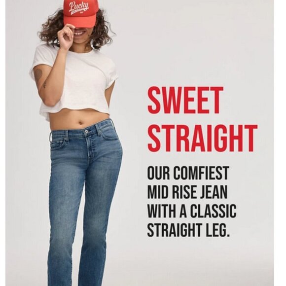 LUCKY BRAND SWEET STRAIGHT DISTRESSED JEANS - Picture 2 of 9